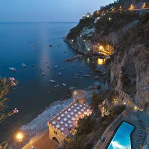 built into the cliffs of the amalfi coast it offers free parking and